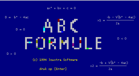 This program proofs that the ABC-Formula isn't at all boring!